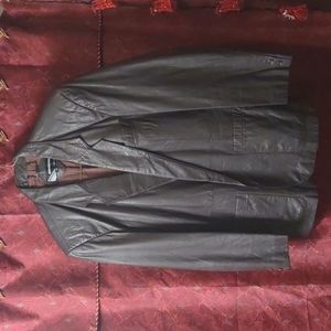 Members Only leather blazer